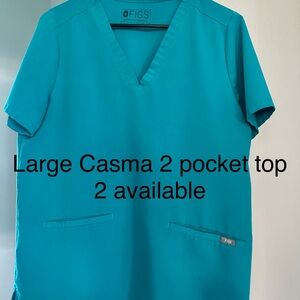 Figs Women's Short Sleeve Top in Teal